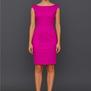Teri Jon Ricky Freeman Pink Wool Dress Size 8
